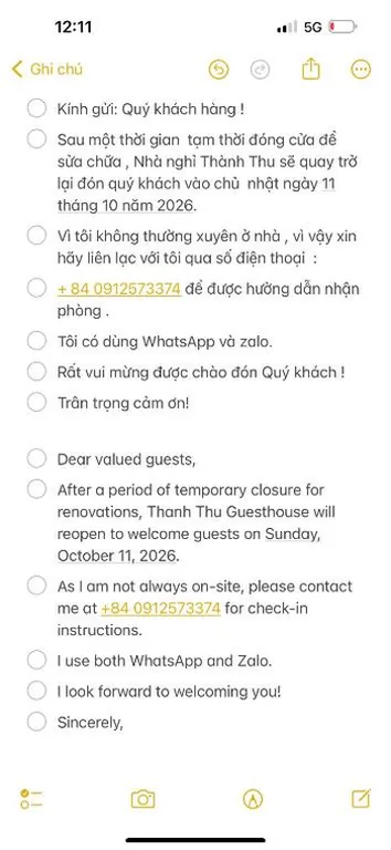 NHÀ NGHỈ THÀNH THU – 照片 12